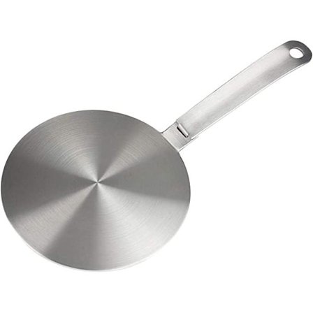 Rustfrit stål varmefordeler induktion adapterplade med aftageligt håndtag til kaffe, mælk og madlavning