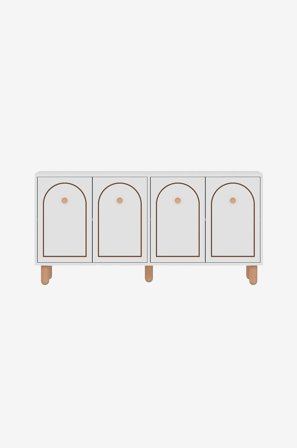 Hanah Home - Konsoll Midmod - Hvit - Avlastningsbord & sidebord - Fra Homeroom