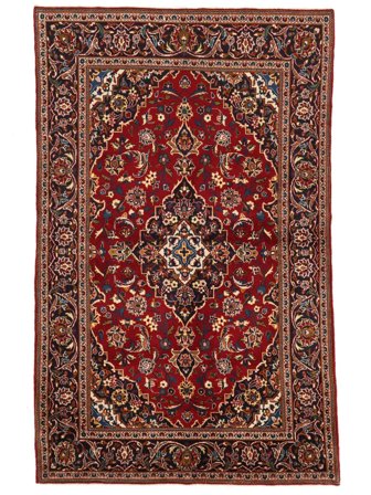 Keshan Fine Teppe 140X225 Mørk Rød/Svart Ull, Persia