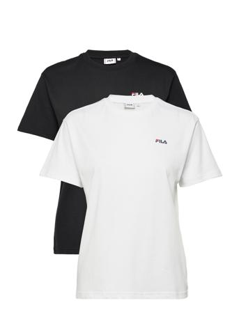 Bari Tee / Double Pack T-shirt Top Hvid FILA