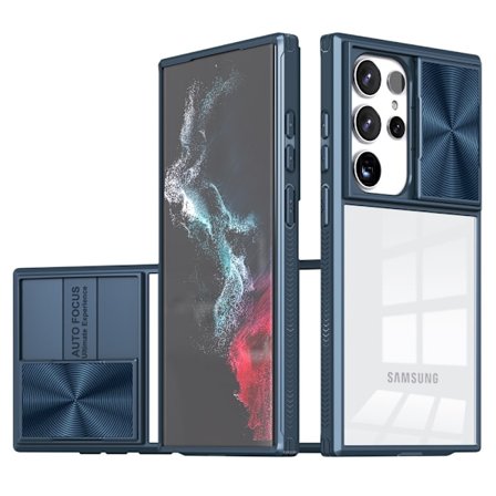 Kamerasuojuksella varustettu kuori Samsung Galaxy S25 Ultra Sininen