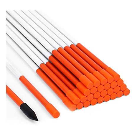 30 stk. Reflekterende indkørselsmarkører 122 cm Hi-Visibility sikkerhedssnepæle til parkeringspladser, gangstier,