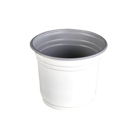 Hvid - 25 plastik blomsterpotter, lette hvide frøstarter p