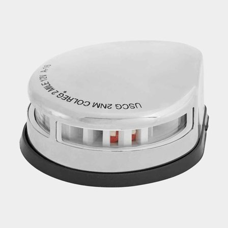 Kombinační lodní světlo pro palubní montáž Exalto, 2.2 W, 12 V, 112.5°, nerezová ocel, 92 x 77 x 34 mm, červená/zelená, pro lodě <20 metrů + světelný 