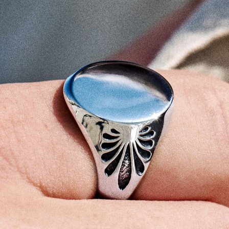 Atlantis | Stainless Steel Signet Ring for Men - Signet rings