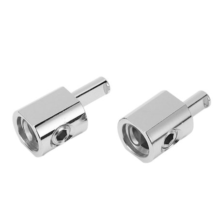 2 st Amp-ingångsreducerare Adapter 1/0 Gauge till 4 Gauge Nickelpläterad 6061 Aluminium för Bilar Båtar