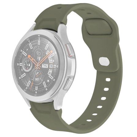 Samsung Galaxy Watch 4 Classic (46mm) / (42mm) klockarmband i silikon - Ljus Armégrön