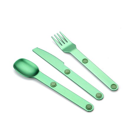 3 STK Bærbar campingutstyr Sett Connect Magnetic Fork Spoon