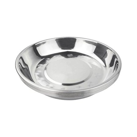 7 stk piknik middagstaller grilltallerken rustfritt stål multifunksjonell tallerken