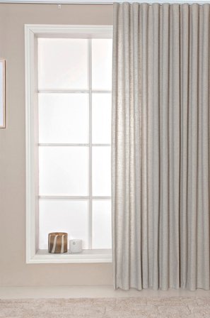 Hasta - Gardin Lina 268x280 cm - Grå - Gardinfag med rynkebånd - 280 - Fra Homeroom