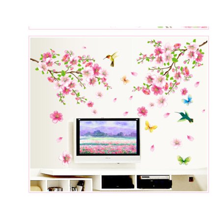 Veggmural Klistremerke Gren Fugl Veggklistremerke Stue Glass TV Bakgrunn Klistremerke Soverom Klistremerke 60*90cm Farge 1 stk