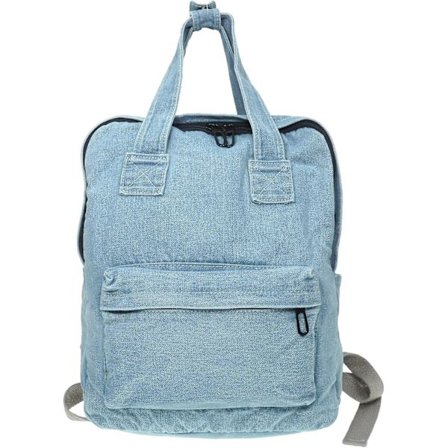 Denim Rygsæk Casual Style Letvægts Jeans Rygsække Klassisk Retro Rejse Dagsturssæk-lyseblå