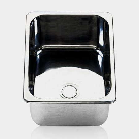 Spoelbak boot Barka LI 30.24.15/P, rechthoekig, 342 x 282 mm, roestvrij staal, zilver