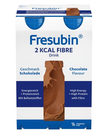 Fresubin 2 kcal Fibre Drink næringsdrikk sjokolade 4x200 ml