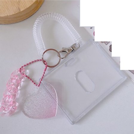 2stk gjennomsiktig kortholder ID-merkeholder 2PCS1 1