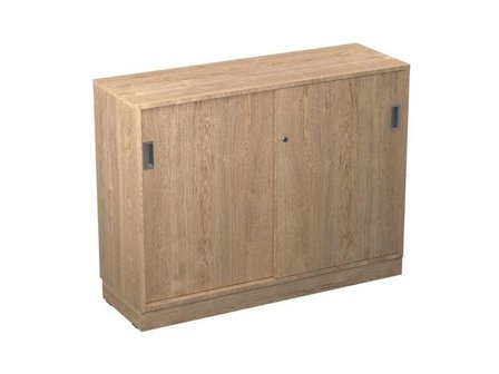 DENORD DESIGN Skjutdörrskåp 2xA4 1200 mm ek - Lyreco - Kontorsmöbler och inredning - Skåp och hyllor - Skåp