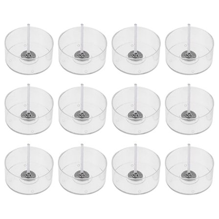 Runde silikonformer for stearinlys, veke, tomme te-lyskopper, te-lysbokser, 100 stk. lysveker og 10 stk. te-kopper