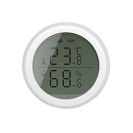 Trådlös Temperaturvärmedetektor App Temperatur Fuktighetssensor Utan Batteri (vit)