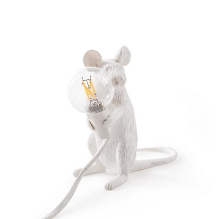 Mus Bordlampa Råtta Bordlampa Djur Råtta Mus Bordlampa Vit För Heminredning