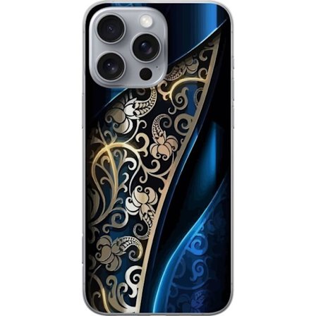 Yhteensopiva Puhelinkuori Apple iPhone 16 Pro Max Sininen ja Kulta