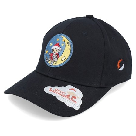 Unser Sandmännchen - Black - adjustable - Cap - Sandmännchen Round Patch Black Adjustable - Hatstore