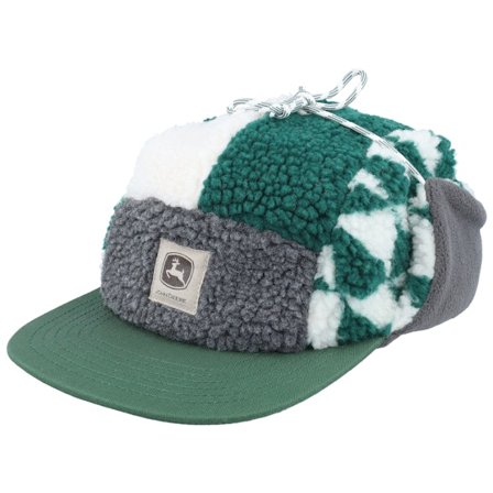 John Deere - Verde 5panel Boné - Winter Cap Dark Green/Charcoal/Ivory Ear Flap @ Hatstore