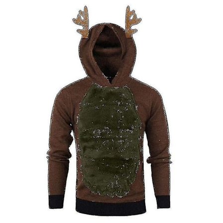 Herre Julehettegenser Genser Topper Jul Rudolf Reinsdyr Pullover Sweatshirt