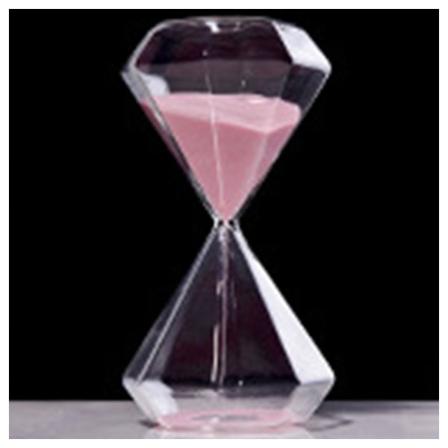 Glas timglas 5/15/30 minuter Timer Skrivbordsdekoration för kontor i hemmet Elegant Pink 5 Minutes