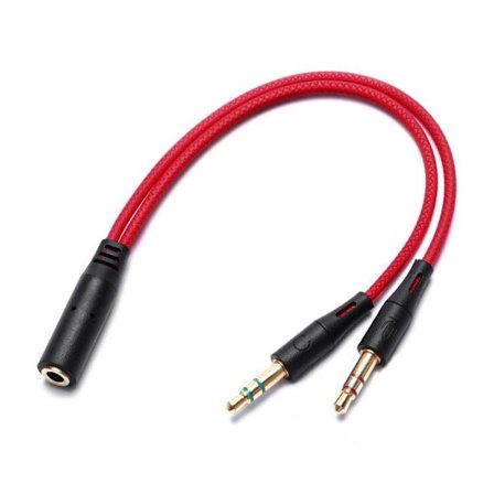 2st 4-polig 3.5 mm hona till 2 hane Y Splitter Audio kabel