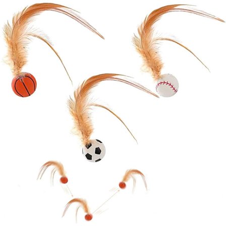 Interaktive Kattelegetøj med Fjeder - Hoppende Bold Sæt med 3 til Katte