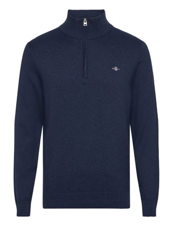 Cotton Half Zip Navy GANT