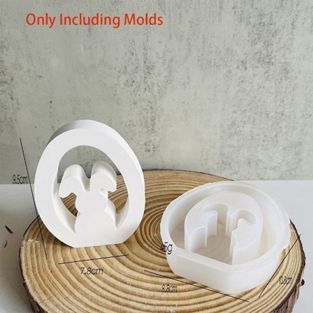 Ihåliga kaninljusdekorationer 3D-hjärta mould 6 6