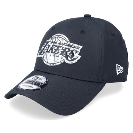 New Era - NBA Black adjustable Czapka Z Daszkiem - Los Angeles Lakers Black White 9FORTY Black Adjustable @ Hatstore