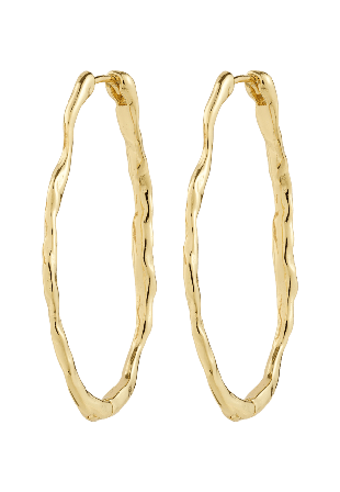 Pilgrim TIMBER hoop earrings gold-plated Smycken & klockor Dam Guld ONESIZE