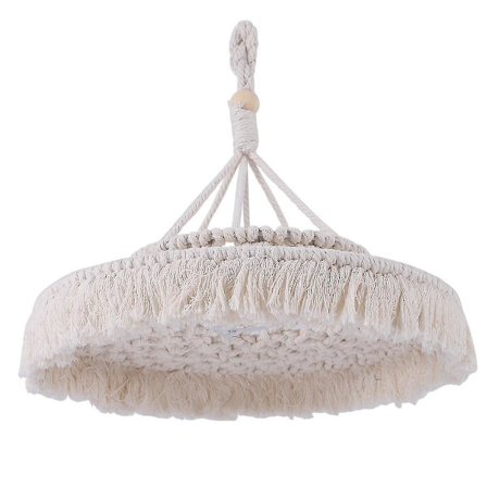 Makramé Lampskärm Boho Hängande Taklampa Modern Kontor Sovrum Vardagsrum Barnrum Bohem
