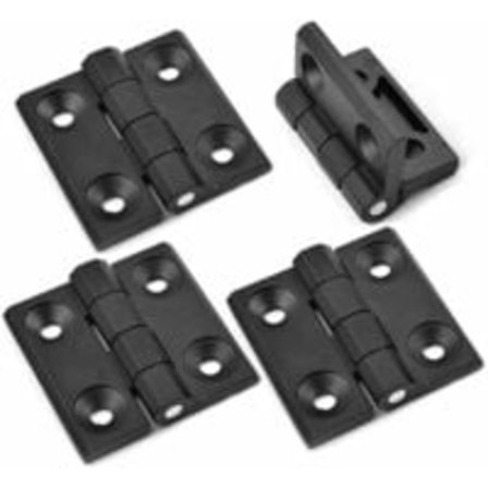 4 stk. dørhængsler, 50 x 50 mm firkantede hængsler, skabshængsler, Zi