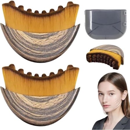 Lymfaattinen hierontaharja kasvoille – Ergonominen hierontaharja kasvoille, edistää verenkiertoa ja lievittää väsymystä, 2 kpl