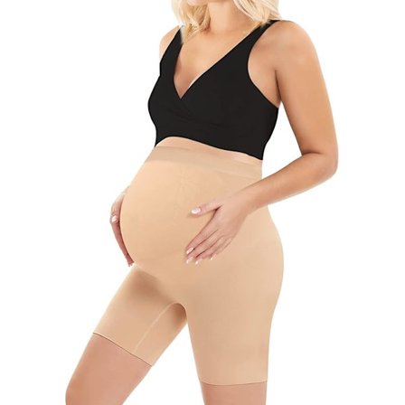 Kvinnors sömlösa gravidformkläder med hög midja och lårhöga trosor