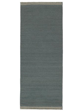 Visby 100X250 Petit Bleu Couloir Tapis De Laine