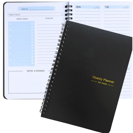 Ukentlig Planlegger Notatbok, Udatert A5 Planlegger Notatbok Daglig Planlegger To Do Liste Dagbok, Ukentlige Mål Planlegger med Vanetracker 52 Uker 