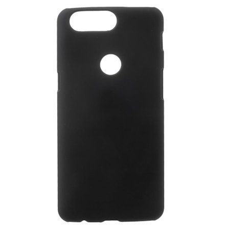 Gummieret Hard PC Mobiletui til OnePlus 5T - Sort