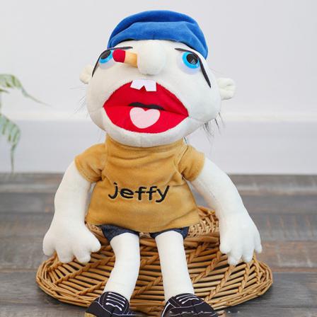 38cm Jeffy Plyschleksak Cosplay Jeffy Hat Handdocka Spel Fylld