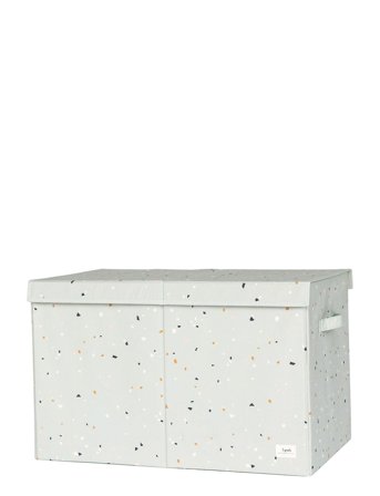3 Sprouts | 3 Sprouts Folding Toy Chest, Terrazzo/Green | 39X 63X 38CM