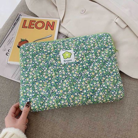 Laptop Sleeve Case Bag Liner Bag 13INCH GREEN FLOWER GREEN FLOWER Y