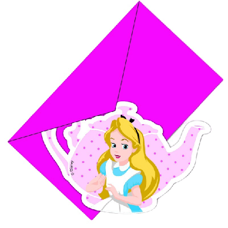 Alice i Underlandet Blumertag Inbjudningar (6-pack) One Size