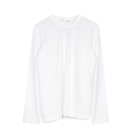 Comme des Garçons Logo LS T-Shirt Hvid, Herre Langærmet