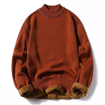 Vinter Herre Fleece Rullekrave Sweater Mænd 2022 Ny Casual Strikket Tyk Pullover Mandligt Mærke Efterår Cashmere O-hals Herre Toppe