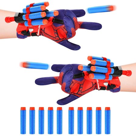 Spiderman Throwing Glove, 2 Set Kids Plastic Cosplay Glove, Hero Throwing Wrist Wrist Toys Kids Funny Educational Toys for Cosplay Party