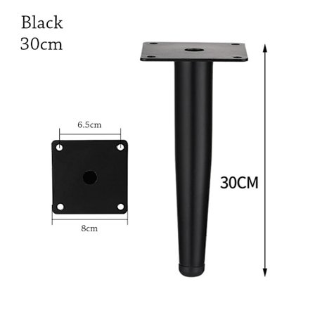 Huonekalut Pyörät Jalat MUSTA 30cm