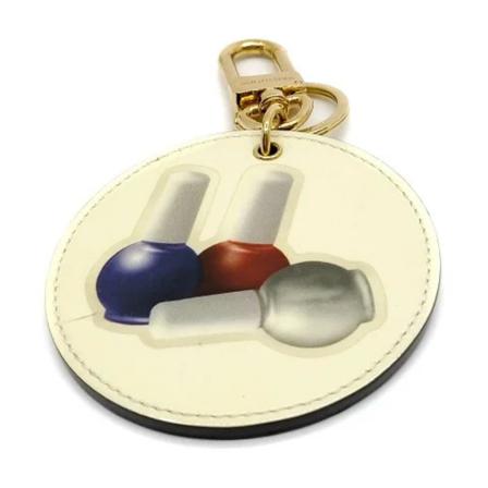 Louis Vuitton Vintage, Pre-owned Leather key-holders Beige, Dames, Maat:ONE Size,leer